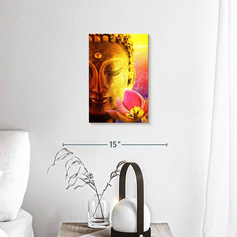 Stunning Buddha Canvas Print, 12" H x 8" W x 1" D
