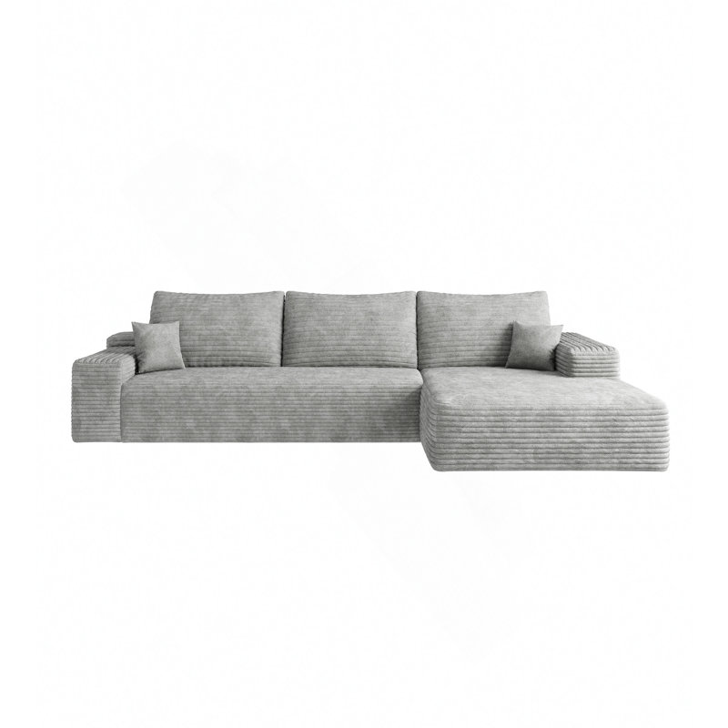 Boneless L-SLEEPER- Sofa Left Sleeper, Antique Gray