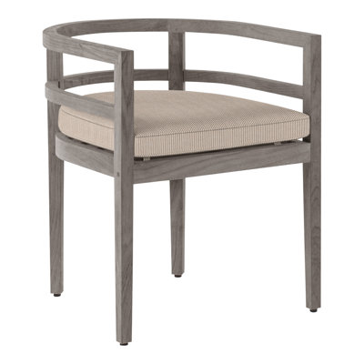 Chaise avec accoudoirs d'extérieur en teck Santa Barbara