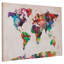 «Urban Watercolor World Map», toile beige encadrée-22590798