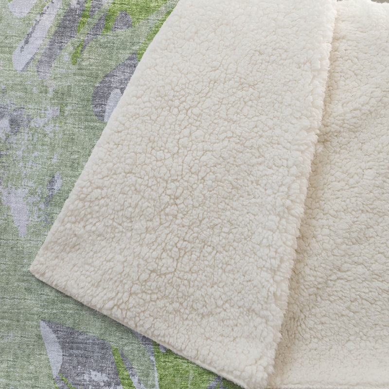 Jeté en sherpa One Pixie Street 50 "x 70", Lime;Teal;Grey
