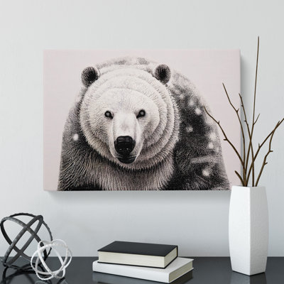 Tantalising Polar Bear - Wrapped Canvas
