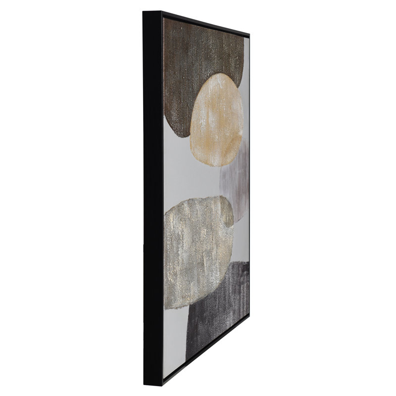 Lena - peinture sur toile encadrée - conception multicolore 2