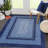 Navy Modern 6 x 9(ft) Rectangular Indoor Soft Non Slip Washable Bordered Geometric Area Rug-876770272-876770287