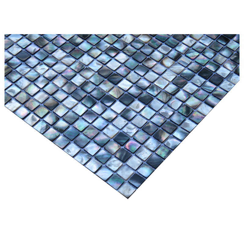 Carreau de mosaïque murale en coquillage 0,6 po x 0,6 po Rimini