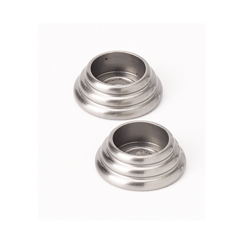 Traditional Brass Rose / Rosette, Satin Nickel, 3.3"H x 3.35 W x 1"D