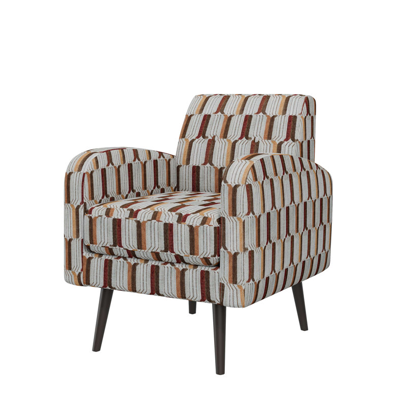 Fauteuil d'appoint avec pieds en bois massif, Rouge