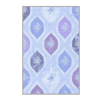 High-Quality 3D Printed Area Rug (2.6 x 4.0 ft), 100% Polyester, 0.3 in Pile Height | Antibacterial, Non-Slip PVC Felt Dot Underside | Machine Washable, Elegant Design for Living Room, Bedroom & Office