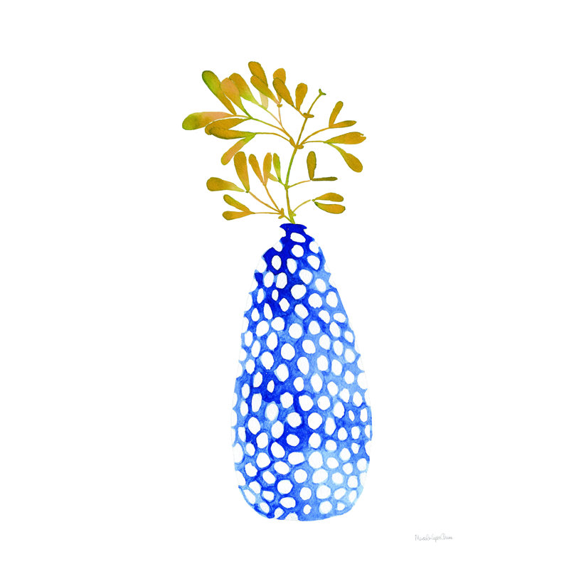 «Modern Nature II» par Mercedes Lopez Charro - impression, H 30 po x l 20 po, Papier avec cadre simple érable Maple