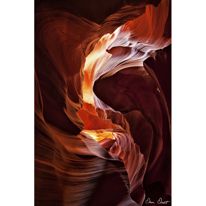 «Sun Shining Through Canyon IV» par David Drost - photographie sur toile tendue, H 12 po x l 8 po x P 1,25 po