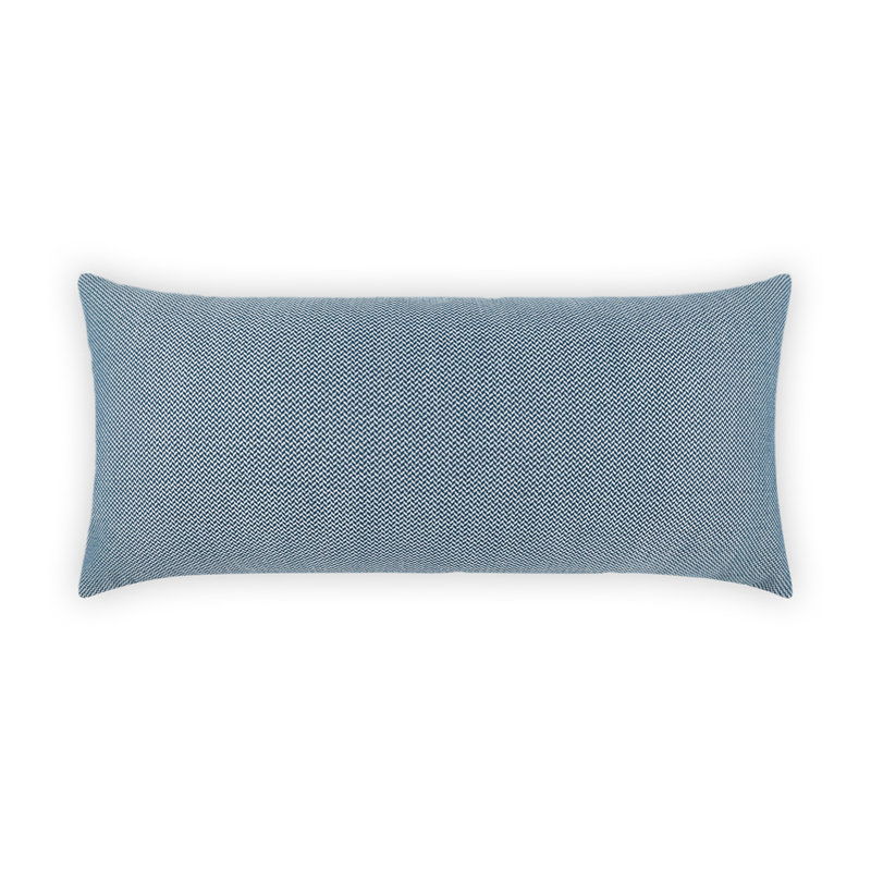 Pyke Indoor/Outdoor Pillow Cover & Insert, Blue, Rectangle 12"H x 24"W