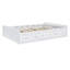 Structure de lit plateforme en bois grand format avec 6 tiroirs, blanc-747991100