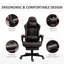 Fauteuil de jeu en cuir PU brun avec support lombaire réglable, repose-pieds, fauteuil pivotant inclinable ergonomique