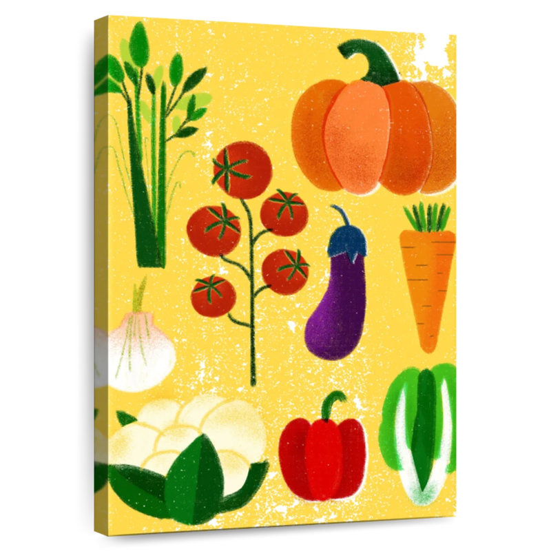 Yarlin Vegetable Variety, 48" H x 32" W