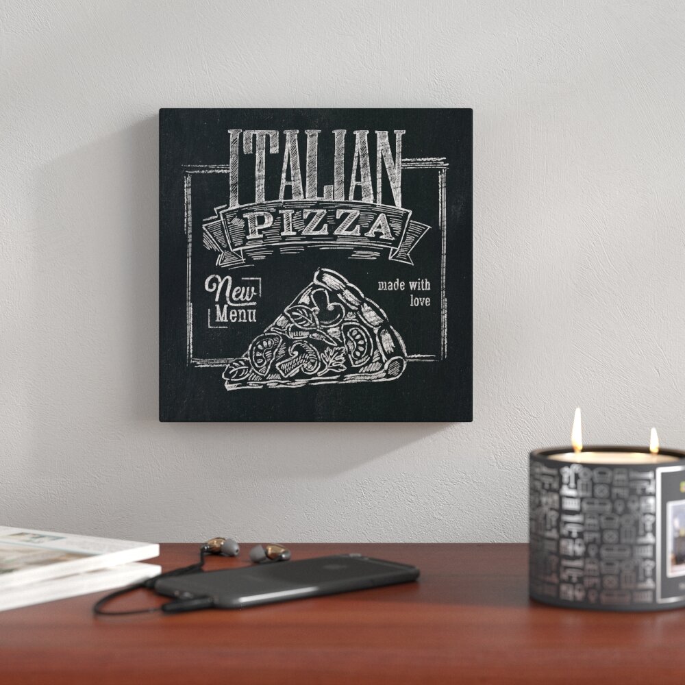 Glasbild Italian Pizza, Kunstdruck