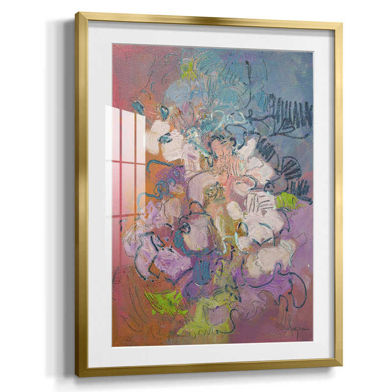 Archipel, reproduction encadrée, Papier avec cadre doré, Blanc
