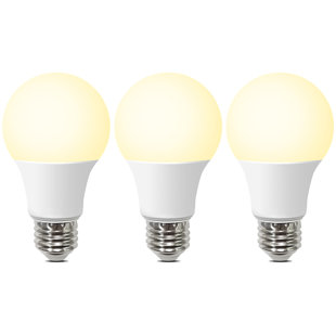 A19 LED Light Bulbs Soft White 2700K, 60 Watt Equivalent LED Bulbs, A19 Standard Bulbs, 800 LM, 15000 Hours, E26 Base, Non-Dimmable, 8.5W White E26 Bulb for Bedroom Living Room, 3 Pack