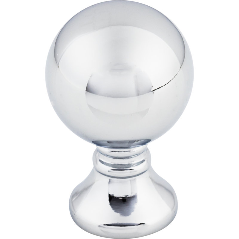 Polished Chrome Round Knob with Mounting Hardware