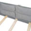 Lit plateforme gris rembourré avec garde-corps et coussin sécurisés - Coussin moelleux facile à adapter à différents thèmes de chambre à coucher-1289854653