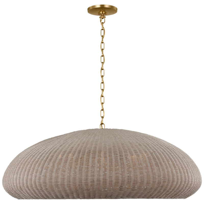 Kokomo Pendant by Chapman & Myers, 16.75" H x 44" W x 44" D, Ash, Antique-Burnished Brass