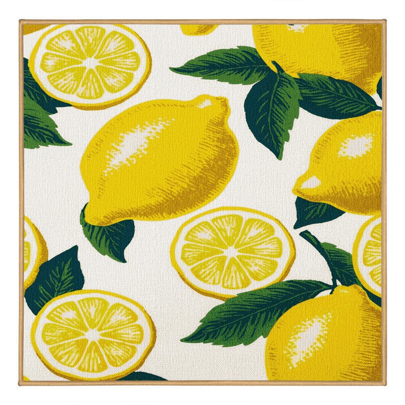 Tapis lavable et citron Meyer, Carré 5 pi