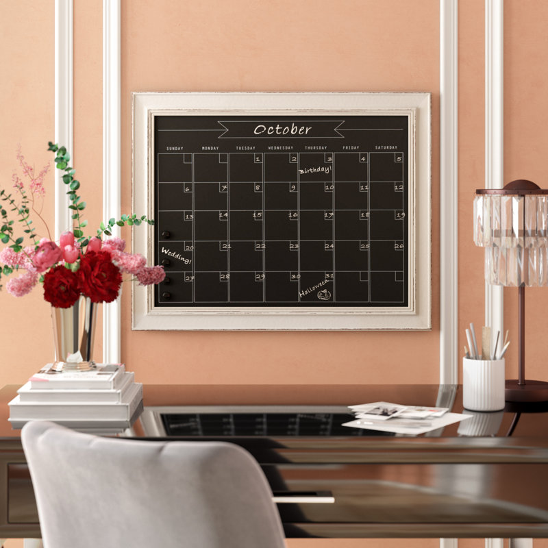Tableau noir mural contemporain, Blanc doux