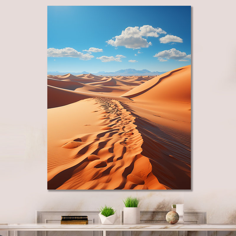 Dunes du désert, horizon panoramique III, Toile tendue, H 32 po x l 24 po x P 1 po