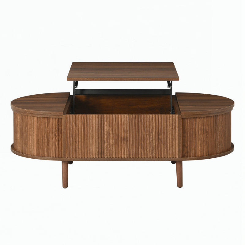 Table basse à plateau relevable Minimalist, Marron antique