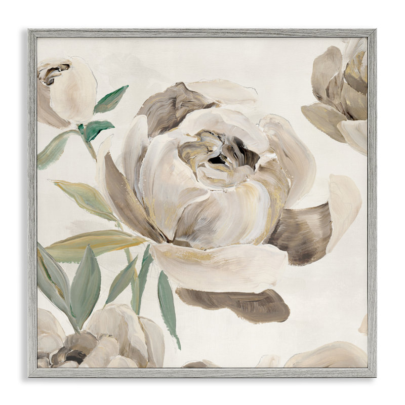 Pivoines lustrées arrondies, estampe numérique, conception par Aria K., H 12 po x l 12 po, Estampe numérique Farmhouse