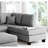 Reversible Polyfiber Sectional Sofa With Ottoman