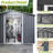 8x6 Ft All Weather Outdoor Metal Shed With Lockable Doors - Galvanized Steel For Garden, Patio, Backyard, Lawn, Gray Coating Tool Storage Weather,