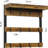 Wall Mounted Coffee Mug Rack With 12 Hooks And Storage Shelf, Rustic Wood Cup Holder For Kitchen Organization And Display