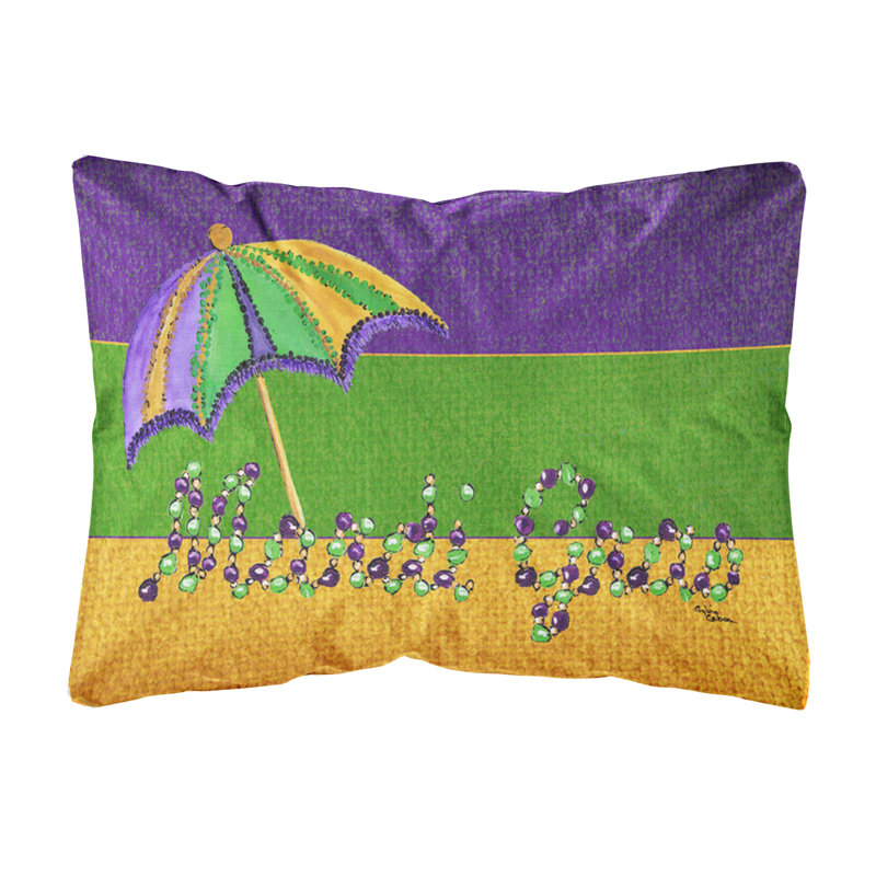 Coussin décoratif intérieur/extérieur mardi gras