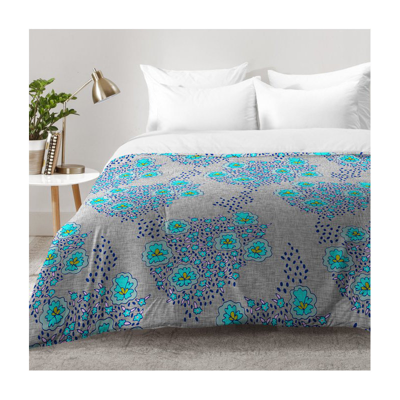 Holli Zollinger Modern & Contemporary Polyester Floral Comforter, Full/Queen Comforter + 2 Standard Shams