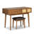 43.3" Classic Wood Makeup Vanity Set With Flip-Top Mirror And Stool