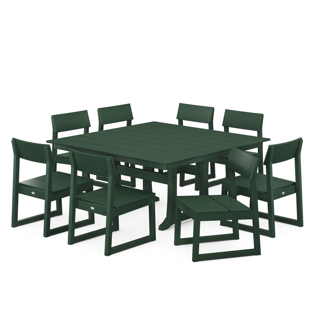 Edge Rectangular 8 - Person 59.5'' Long Dining Set (Set of 9) POLYWOOD® 