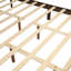 Structure de lit plateforme pleine grandeur en métal avec tête de lit en bois et pied de lit avec port USB, lumières DEL, pas de sommier, rangement sous le lit, assemblage facile