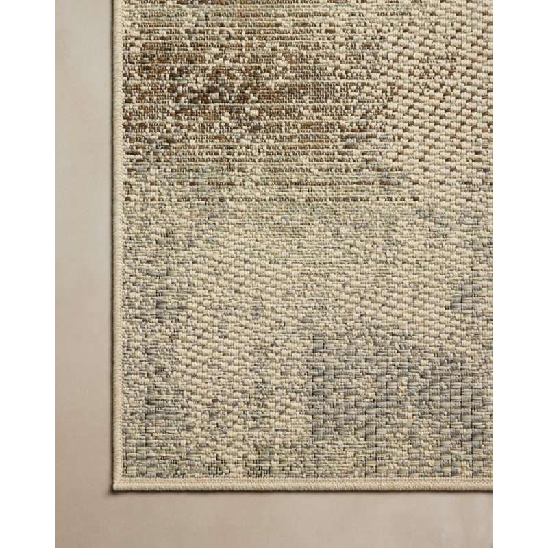 Loloi Saylor Smoke / Ivory Indoor/Outdoor Area Rug, Rectangle 2'3" x 3'9"