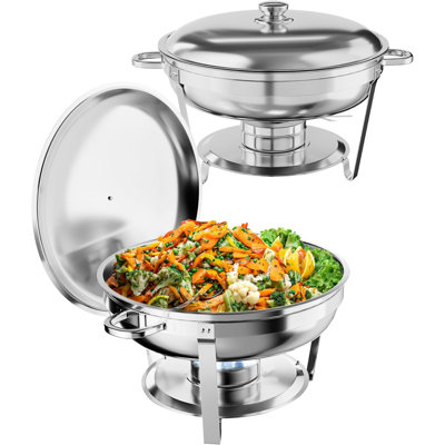 2pcs 5QT Round Chafing Dish