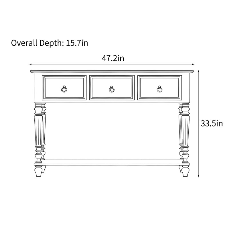 Console moderne brune simple