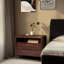 Table de chevet brune moderne Mid-Century