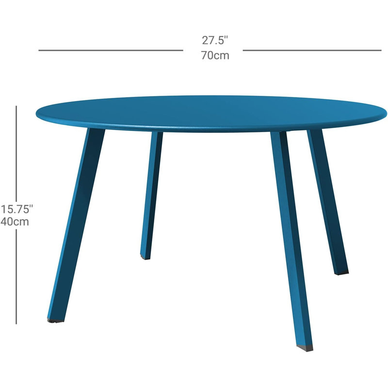 Table basse d'extérieur 27,5 po Aljawhara, Bleu