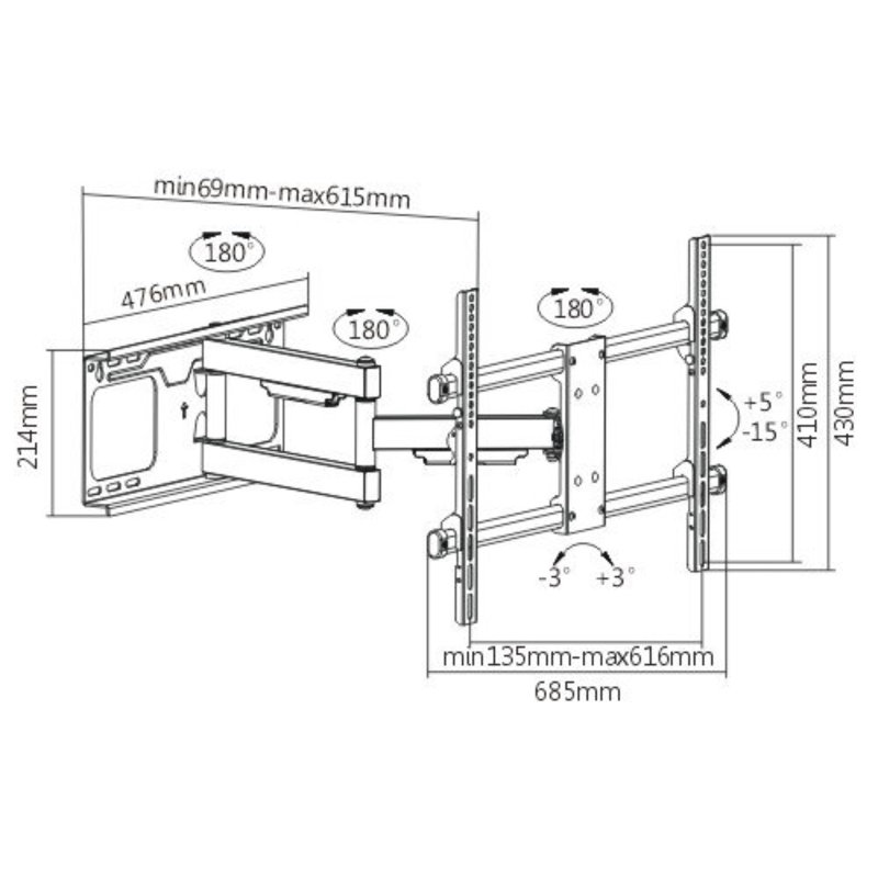 Wally Symple Stuff Single Screen Wall Mount
