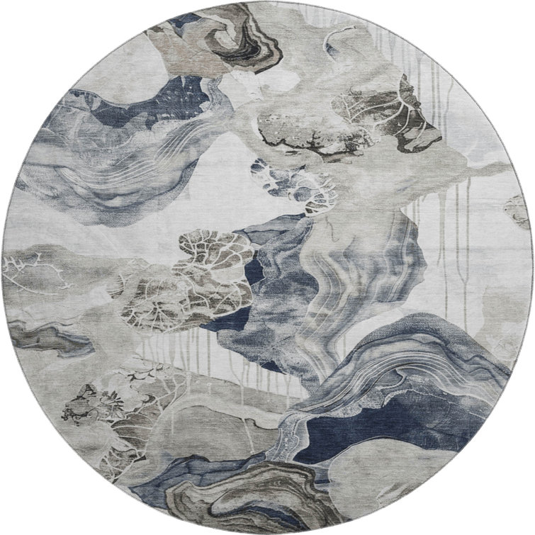 Premium Machine Washable Mehara AMF1691 Abstract Rug