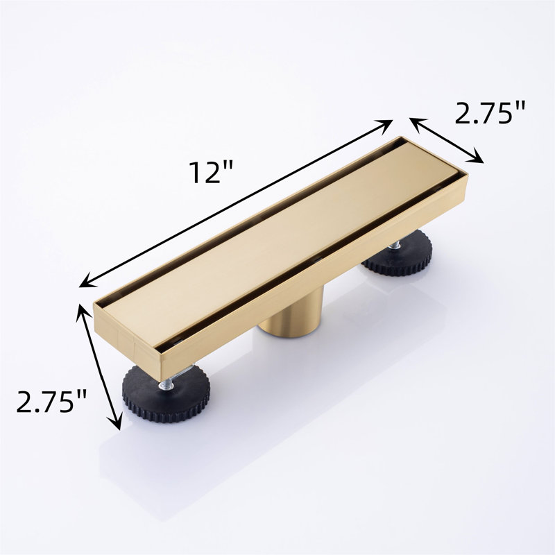 12 W Linear Grid with Overflow Included, Brushed Gold