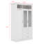 Armoire penderie avec 3 tiroirs à DEL