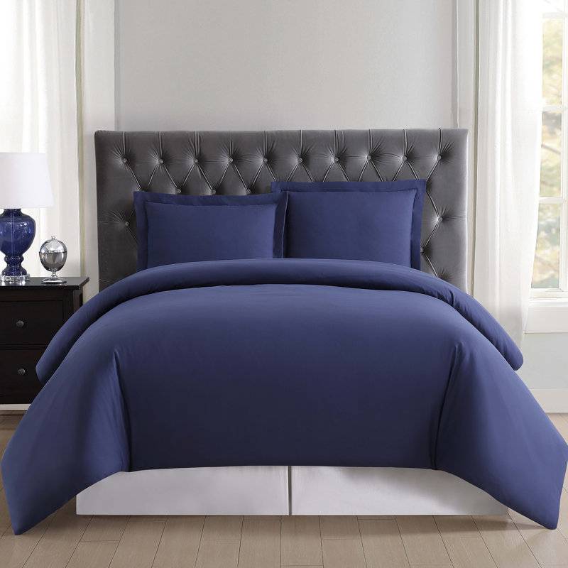 Ensemble d'édredon amovible 4 pièces Trely Soft Everyday, Marine, Housse de couette pour lit simple 3 pièces
