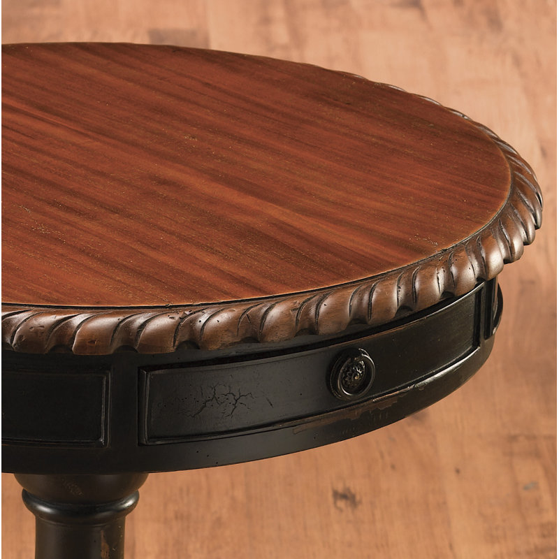 End Table with Storage, Black