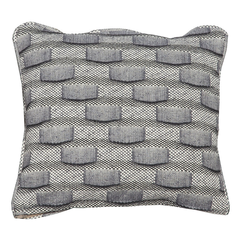 Square Pillow Cover and Insert, Gray, 22" x 22", Natural Fiber