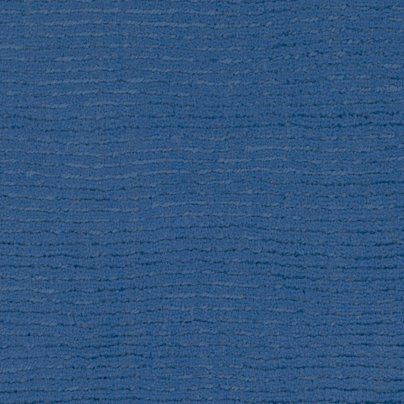 Tapis bleu foncé en laine fait à la main Crowe, Carré 8 pi